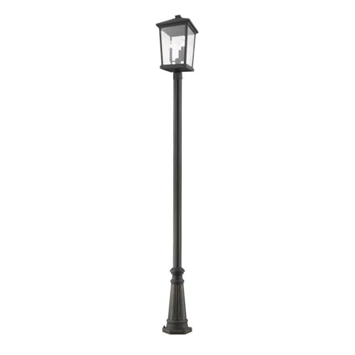 Z-Lite 3 Light Outdoor Post Mounted Fixture Oil Rubbed Bronze