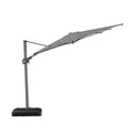 Midtown Umbrellas 10x10 Ft Outdoor Cantilever Patio Umbrella Silver Frame Sunbrella Infused Gem