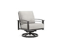 Winston Stanford Cushion Swivel Rocker Lounge Chair Weathered Teak