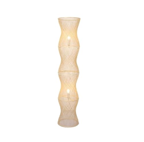GTEFSWS Handmade Weaving Column Floor Lamp Modern Standing Light One Color