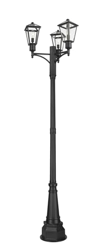 Z-Lite Talbot 3 Light 112" Tall Post Light Black