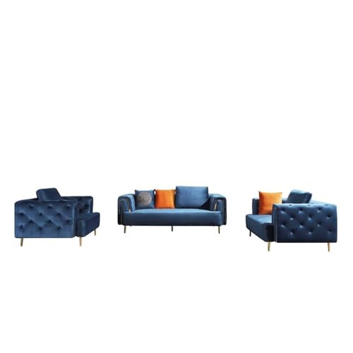 American Eagle Furniture AE-D832 Soft Velvet Fabric Chair Blue