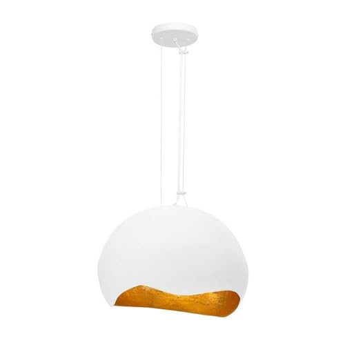 Eurofase Baleia 2-Light Pendant Modern Style 12" Tall 18" Wide White/Gold Foil Finish