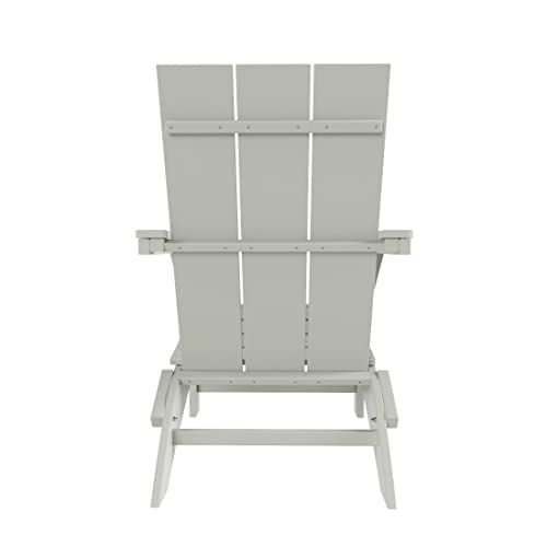 WestinTrends 8-Piece Modern Poly Folding Adirondack Chair Set Sand