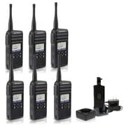 Motorola Solutions DTR700 Digital 2-Way Radio 6-Pack Black