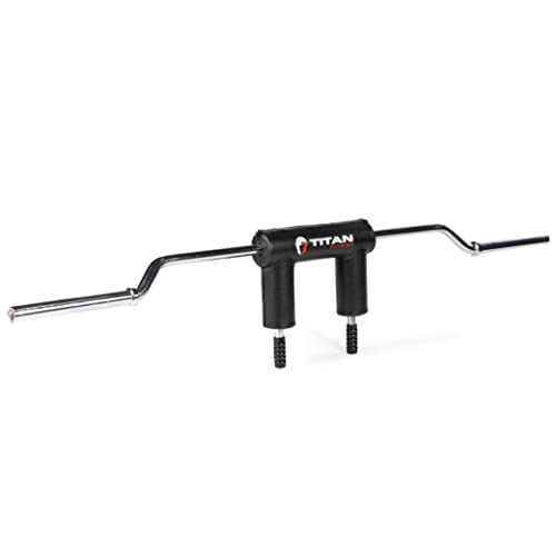 Titan Fitness Rackable Safety Squat Olympic Bar 1,500 LB Shoulder and Arm Pads Balanced Camber Design