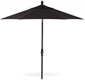 Treasure Garden 9-Foot Starlux Deluxe Collar-Tilt Market Umbrella Sunbrella Black w/Black Frame