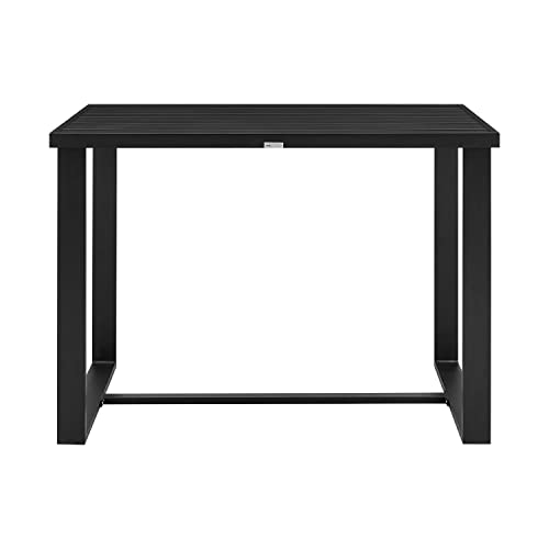 Armen Living Alegria Outdoor 5-Piece Aluminum & Rope Bar Set Black