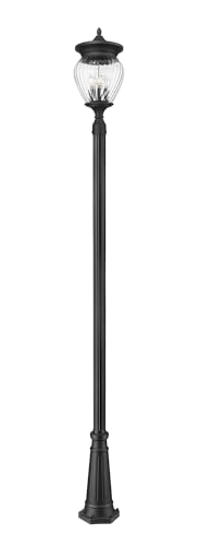 Z-Lite Davina 4 Light 120" Tall Post Light Black
