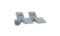 Aqua Chairs Aqua Outdoors In-Pool Chaise Set - 2 Chaises, 2 Headrest Pillows, 1 Side Table - Grey Granite