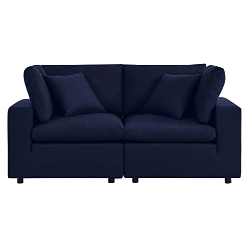 Modway Commix Sunbrella Outdoor Patio Loveseat Navy