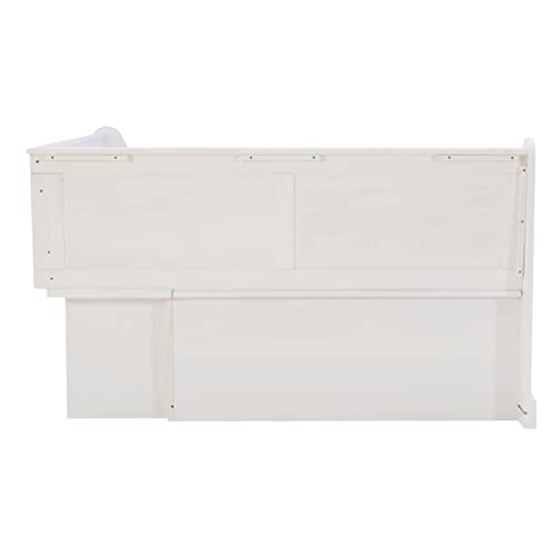Linon Harris White Corner Breakfast Nook