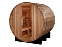 Golden Designs GDI-B002-01 St. Moritz 2 Person Barrel Traditional Steam Sauna - Pacific Cedar