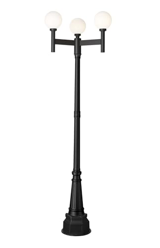 Z-Lite Laurent 3 Light 100" Tall Post Light Black