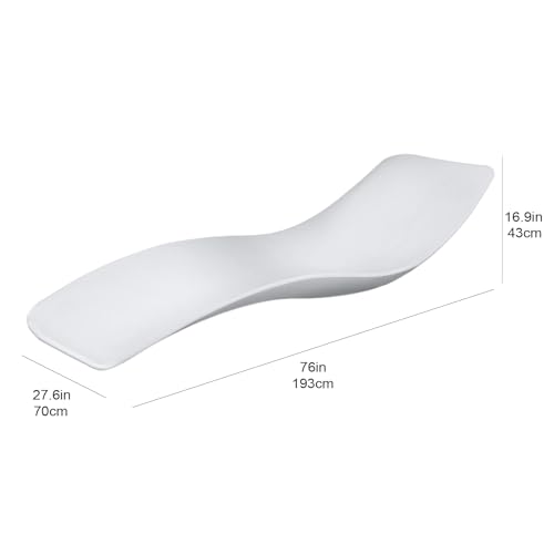Aquamarine In-Pool Chaise Lounge Set - Weather Resistant Garden Chairs - Compatible with All Pool Types - White