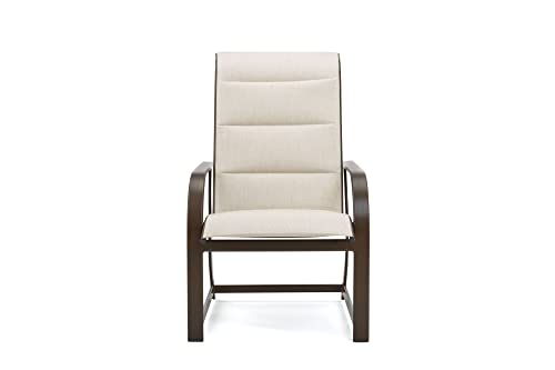 Winston Key West Padded Sling Adjustable Lounge Chair Off-white/Brown