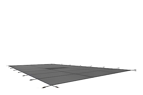 WaterWarden Heavy-Duty Solid Pool Safety Cover Solid Grey With Drain Panel