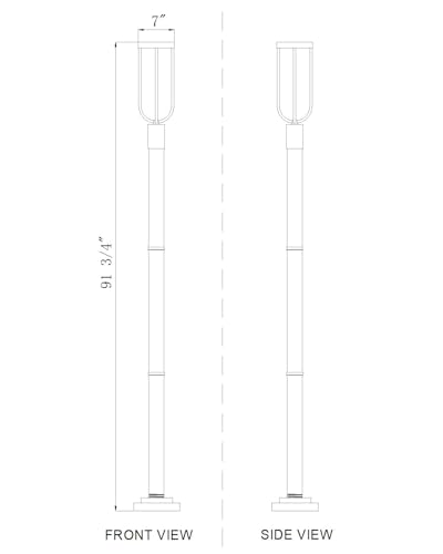Z-Lite Leland 1-Light Outdoor Post LED 12 Watts Sand Black