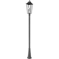 Z-Lite Gannon 3 Light 126" Tall Post Light Black