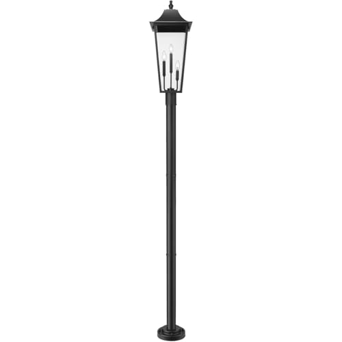 Z-Lite Gannon 3 Light 106" Tall Post Light Black