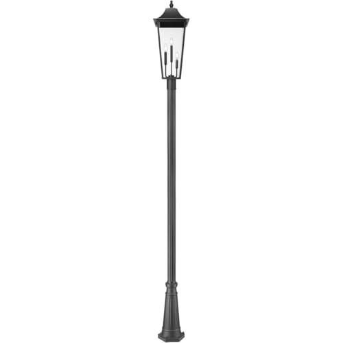 Z-Lite Gannon 3 Light 126" Tall Post Light Black