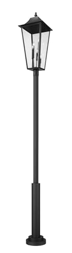 Z-Lite Gannon 5 Light Outdoor Post Mounted Fixture Black