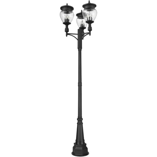 Z-Lite Davina 4 Light 121" Tall Post Light Black