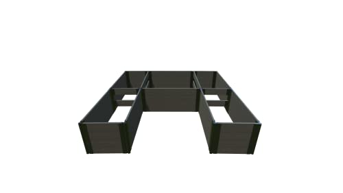 Frame It All Weathered Wood Walk-in U-Shape Raised Garden Bed 8' x 8' x 22