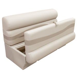 RestorePontoon Pontoon Boat Seats 69" Platinum/Cobalt/Navy Blue-986