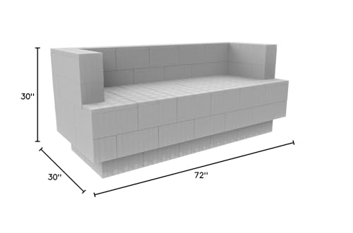 EverBlock Modular 6' Sofa with Cantilever Kit Translucent