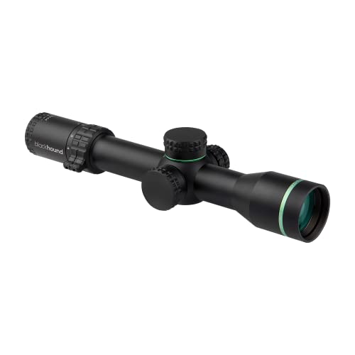 BLACKHOUND Emerge 2-12x44 FFP MOA Rifle Scope with Illuminated Reticle, Zero Stop, and Parallax Black