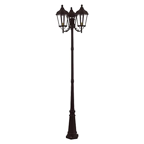 Livex 3 Light Outdoor Post Light Textured Black