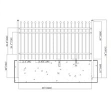 ALEKO Rome Style DIY Galvanized Steel Fence Security 8 x 4 Feet Black Lot of 4