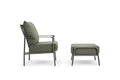 Winston Aspen Cushion 2 Piece Seating Set with Lounge Chair & Ottoman Weathered Teak