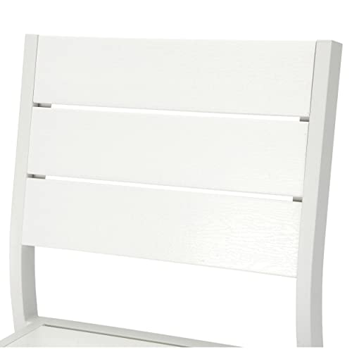 Benzara Kylo 18 Inch Set of 4 Bar Height Side Chairs White