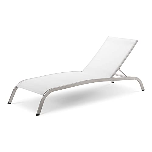 America Luxury - Outdoor Lounge Chair Chaise Set of 4 Aluminum Metal White