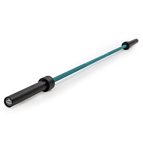 Titan Fitness Women's Teal Cerakote 15 KG 25MM Barbell - USA Made Multipurpose Bar