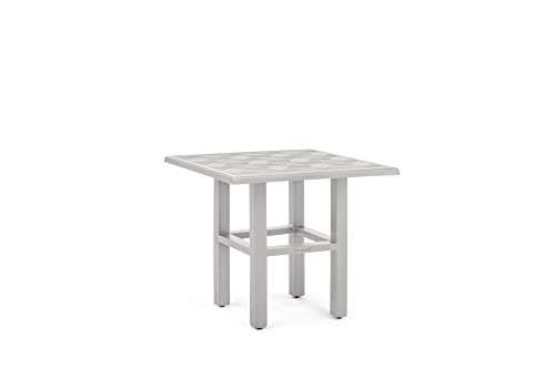 Winston Aspen 3 Piece Seating Set with Lounge Chair, Ottoman, Merge Side Table Coastal Mist