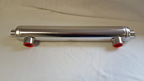 Badgerpipe Stainless Steel Tube and Shell Heat Exchanger for Pools/Spas