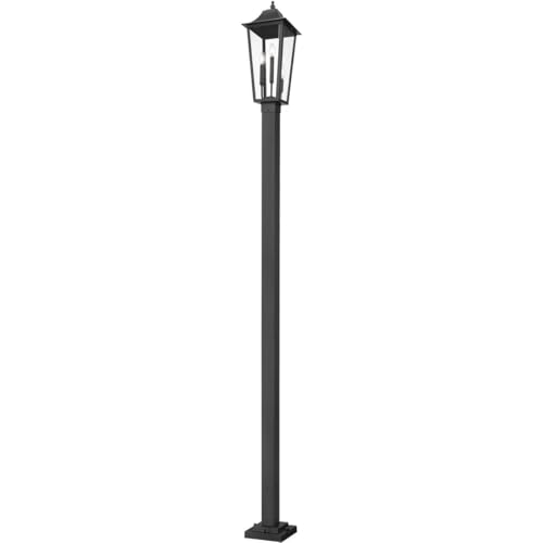 Z-Lite Gannon 3 Light 120" Tall Post Light Black
