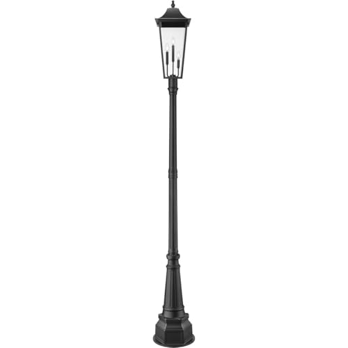 Z-Lite Gannon 3 Light 114" Tall Post Light Black