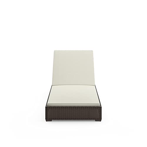 Homestyles Palm Springs Outdoor Chaise Lounge 1 Seat Beige/Brown