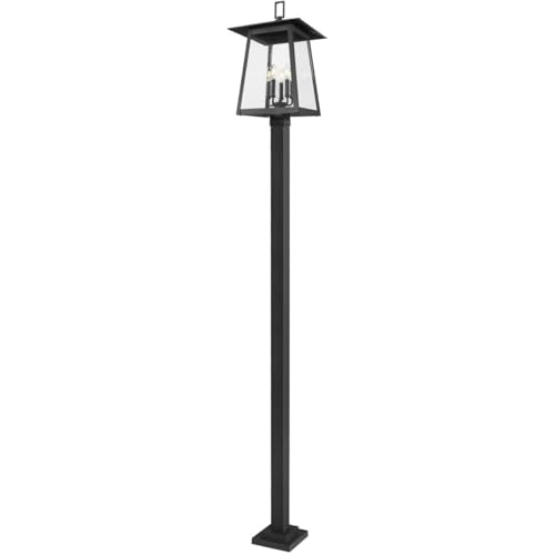 Z-Lite Rainer 5 Light 120" Tall Post Light Black