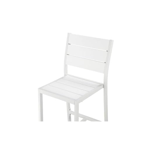Pemberly Row 44" Aluminum Outdoor Bar Stools Set of 6 White