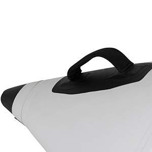 AQUOS Heavy-Duty Military Marine Grade Inflatable Pontoon Boat with Trolling Motor Grey