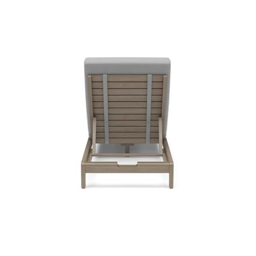Home Square Wood Outdoor Chaise Lounge Set of 2 Grey