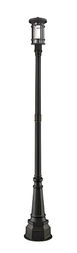 Z-Lite 1 Light Outdoor Post Mounted Fixture Oil Rubbed Bronze