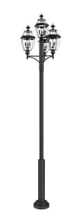 Z-Lite Westover 3 Light Outdoor Post Mount Fixture Black