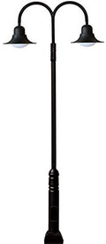 DABMAR LIGHTING GM6200-B Drop Light Post Fixture 2X120V Black