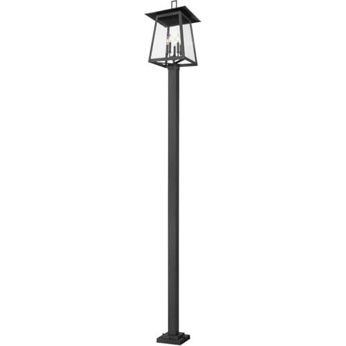 Z-Lite Rainer 5 Light 120" Tall Post Light Black